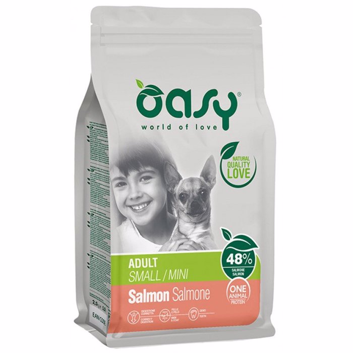 OASY XIRA TROFI SKuLOu ONE ANIMAL PROTEIN ADULT SMALL-MINI SALMON 2,5KG